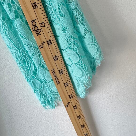 Colleen Lopez Bit of Romance Cover Up Womens XL Blue Green Lace Fairycore Tunic - Picture 9 of 15